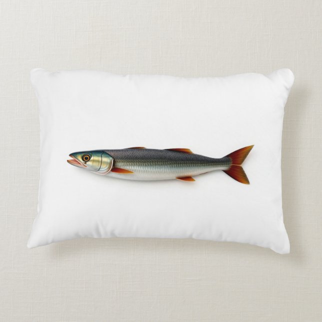 Coussins Décoratifs Poisson sur un arrière - plan blanc clair (Dos)