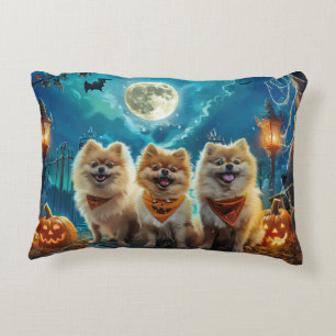 Coussins Décoratifs Pomeranian Halloween Épouvantable