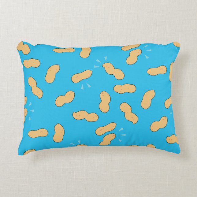 Coussins Décoratifs Pop Art Peanut Carton bleu (Devant)
