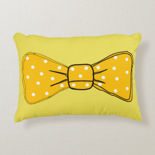 Coussins Décoratifs Pop Art Spotty Yellow Bow Cravate