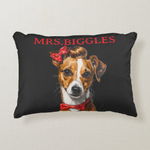 Coussins Décoratifs Portrait de chien personnalisé – Conception de nom