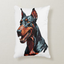 Portrait de Doberman féroce Cadeau de chien agress