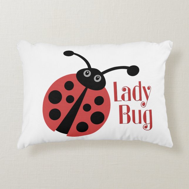 Coussins Décoratifs Poster de animal Ladybug mignon (Devant)