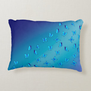 Coussins Décoratifs Poutres et papillons bleus Abstraits