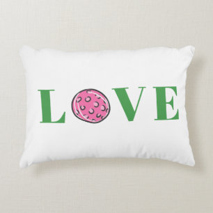 Coussins Décoratifs Preppy Pink Pickleball Love