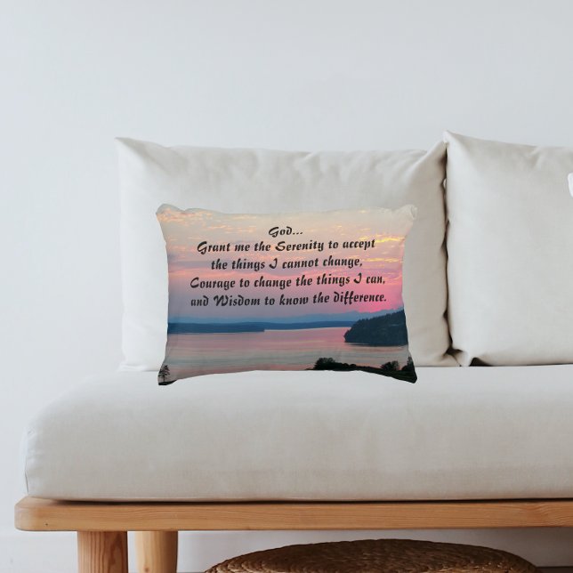 Coussins Décoratifs Prière Serenity Pink Seascape Sunset Photo (In Situ)