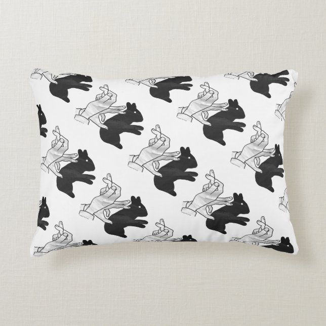 Coussins Décoratifs Rabbit Silhouette main (Devant)