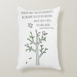 Coussins Décoratifs Racines et ailes Inspirer la citation parentale