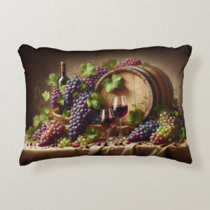 Coussins Décoratifs Raisins et vin vie morte