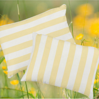 Coussins Décoratifs Rayé jaune et blanc rêveur