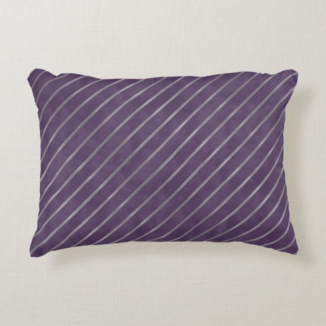 Coussins Décoratifs Rayure mauve-foncé de lavande (Devant)