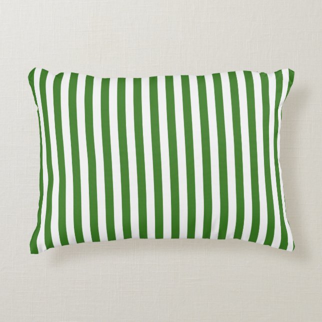Coussins Décoratifs Rayure Verte (Devant)