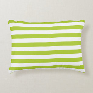 Coussins Décoratifs Rayures de vert de chaux