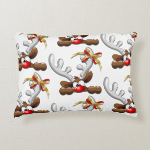 Coussins Décoratifs Reindeer Puzzled drôle Caractère de Noël
