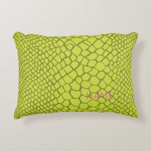Coussins Décoratifs Reptile Motif Moderne Maison Décor NOM Rose Vert