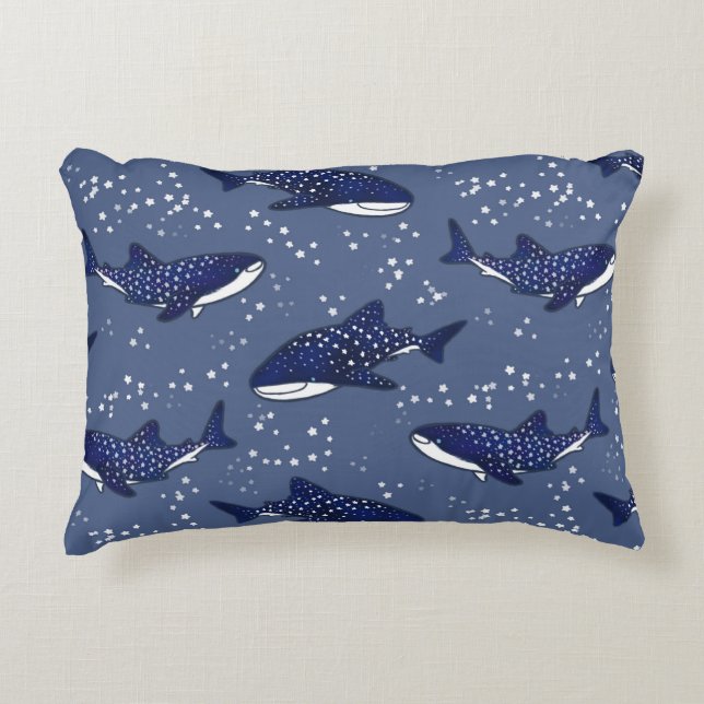 Coussins Décoratifs Requin de baleine étoilé (foncé) (Devant)