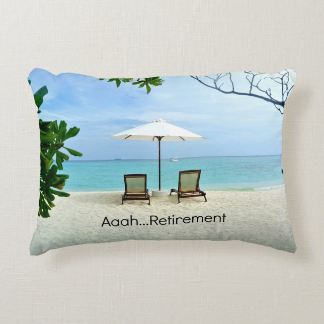 Coussins Décoratifs Retraite, détente à la plage (Devant)
