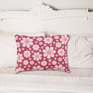 Coussins Décoratifs Rétro années 60-70 Fleurie Vintage Rose Fleur de D