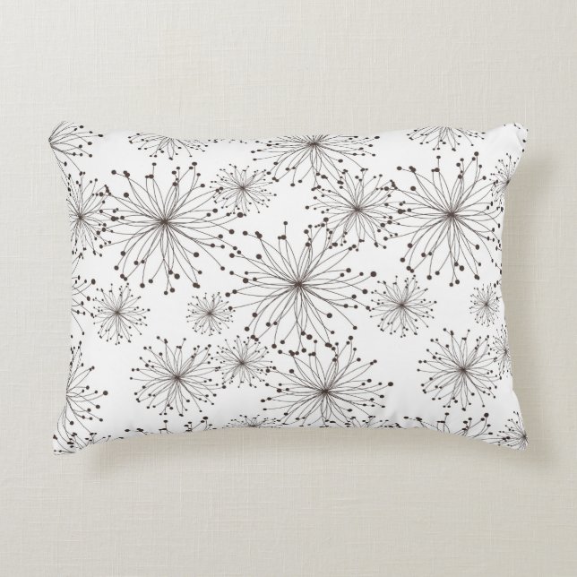Coussins Décoratifs Rétro arrière - plan floral (Devant)