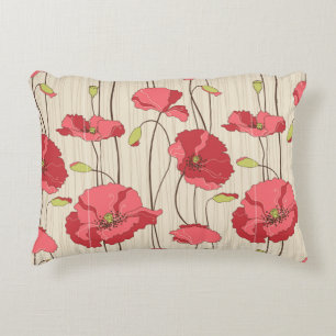 Coussins Décoratifs Rétro motif de pavots