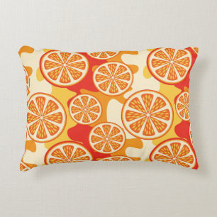 Coussins Décoratifs Rétro motif orange d'agrume