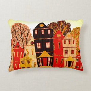 Coussins Décoratifs Retro Sweet Home Poster : Maisons de dessin