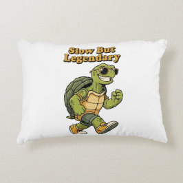 Coussins Décoratifs Retro Turtle Slow But Legendary Rectangular Pillow