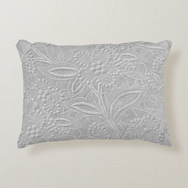 Coussins Décoratifs Revêtement floral gris (Devant)