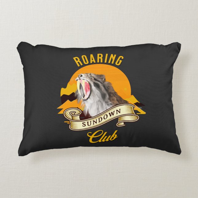 Coussins Décoratifs Roaring Sundown Club Sabertooth Tiger (Devant)