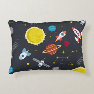 Coussins Décoratifs Rocket espace globe solaire système et planète cos