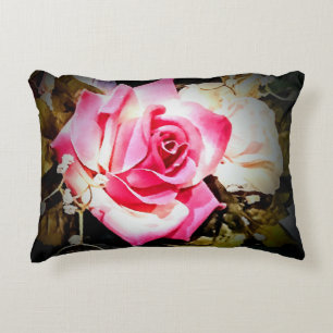 Coussins Décoratifs Rose dynamique personnalisé