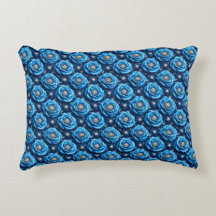 Coussins Décoratifs Roses bleues Création de fleurs de luxe pour la nu