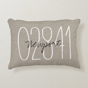 Coussins Décoratifs Russe Beige Custom Town and Zip Code