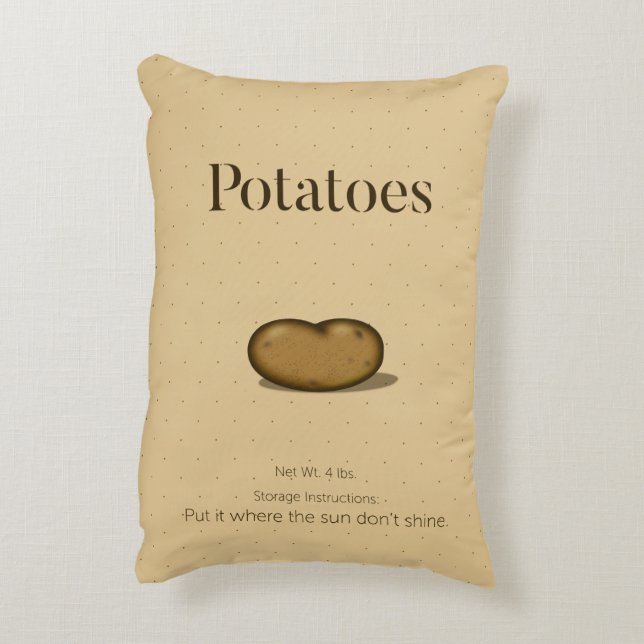Coussins Décoratifs Sac de pommes de terre Instructions de stockage hu (Dos(Vertical))
