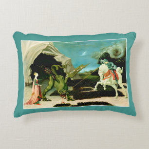 Coussins Décoratifs Saint-Georges médiéval et le Drago