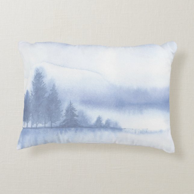 Coussins Décoratifs Scène d'hiver 2, impression recto-verso (Dos)