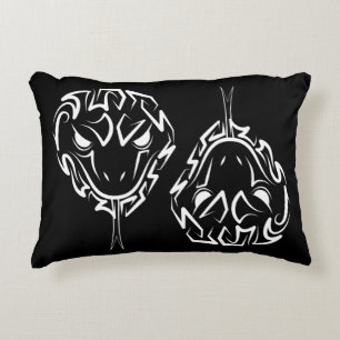 Coussins Décoratifs Serpent tribal noir et blanc