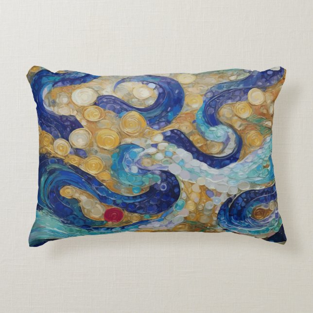 Coussins Décoratifs Serpents à eau Klimt (Devant)