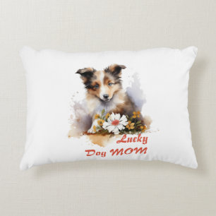 Coussins Décoratifs Shetland Sheepdog Chiot Pet Aquarelle
