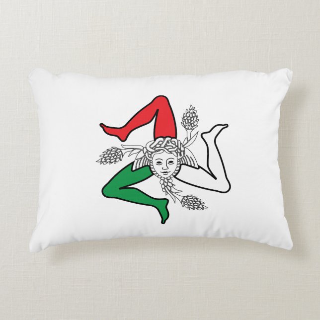 Coussins Décoratifs Sicilian Trinacria Medusa Design (Devant)