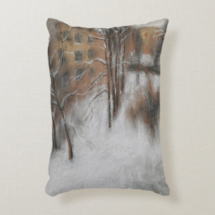 Coussins Décoratifs Silence d'hiver près de la fenêtre
