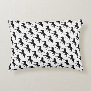 Coussins Décoratifs Silhouette d'impression noir et gris Zebra