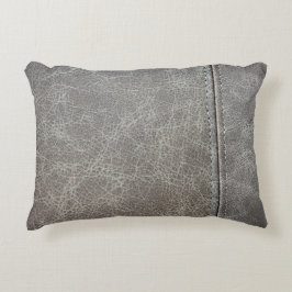 Coussins Décoratifs Simili cuir gris élégant