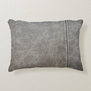 Coussins Décoratifs Simili cuir gris élégant