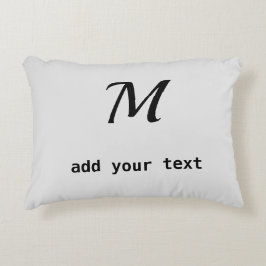 Coussins Décoratifs simple minimum ajouter votre texte monogramme phot