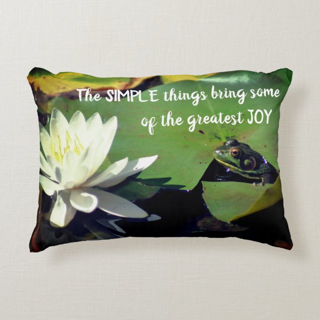 Coussins Décoratifs Simple Thèmes Frog Citation Inspirationnelle (Devant)