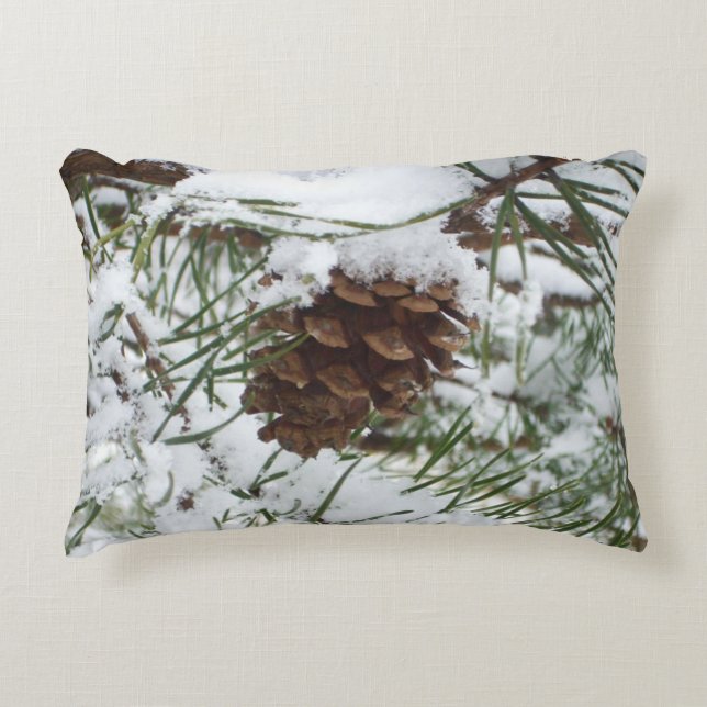 Coussins Décoratifs Snowy Pine Cone I (Devant)