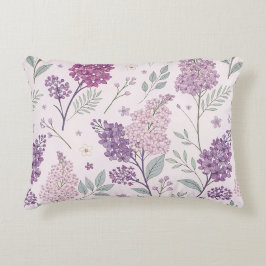 Coussins Décoratifs Soft Pink and Purple Lilac Floral Pattern