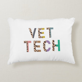 Coussins Décoratifs Stethoscope Vet Tech Empreinte de léopard avec nom