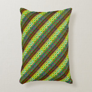 Coussins Décoratifs Style Aztèque Vert Tan Brown